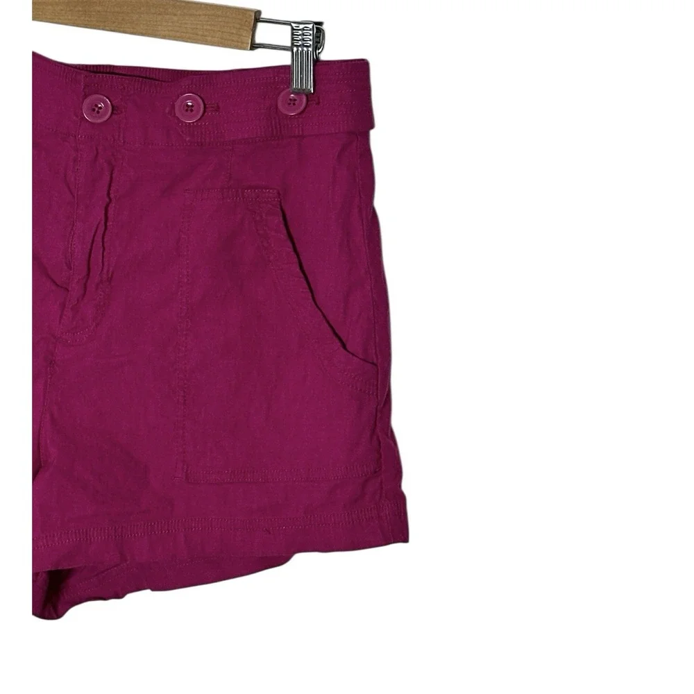 Anthropologie Maeve Colette‎ Sailor Shorts Women's Size 12 Hot Pink Stretch - Picture 9 of 9